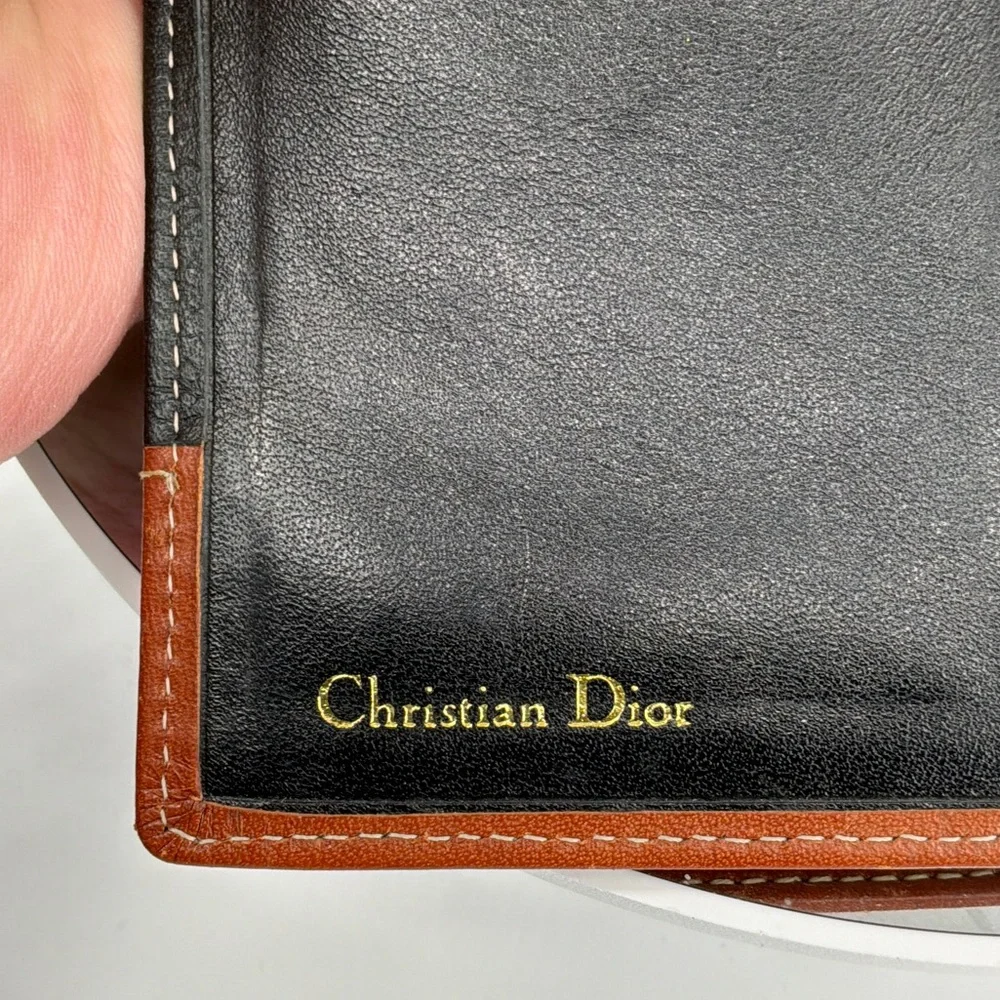 Dior Black and Brown Wallet Vintage